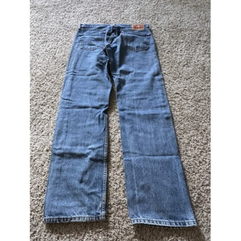 Levi's 505 Jeans Size W34 L34 Mens Straight Leg Reg Fit Medium Wash Blue Denim - Picture 10 of 15